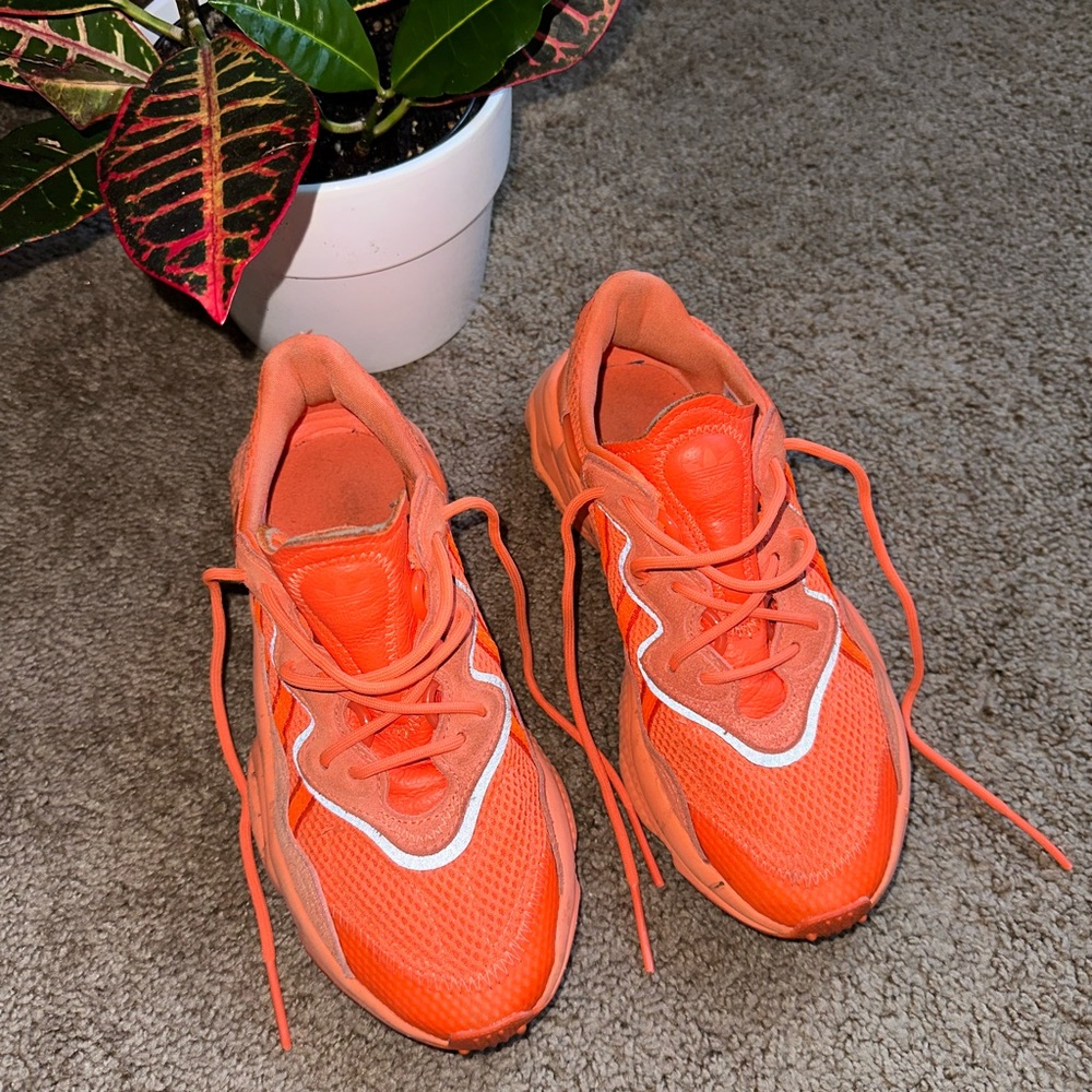adidas ozweego youth neon orange sneakers